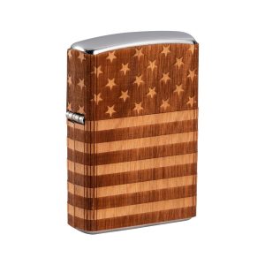 49332 Zippo WOODCHUCK USA American Flag Wrap
