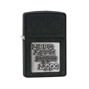 363 Zippo Black Crackle® Silver Logo