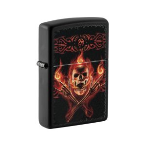 43221 Zippo Flaming Skull [Anne Stokes]