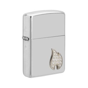 49554 Zippo Flame Sterling Silver
