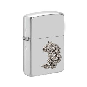 49555 Zippo Chinese Dragon Sterling Silver