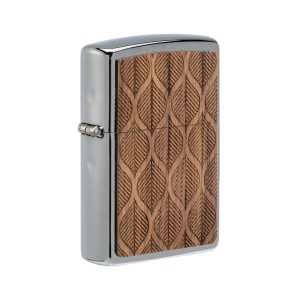 49708 Zippo WOODCHUCK USA Walnut Leaves