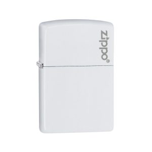 214ZL Zippo Classic White Matte Zippo Logo