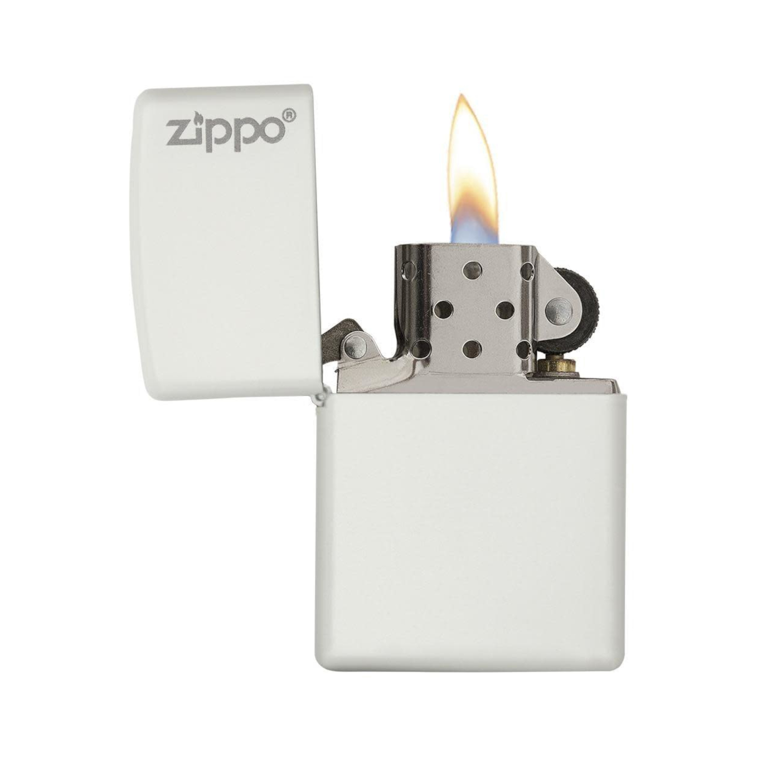 214ZL Zippo Classic White Matte Zippo Logo