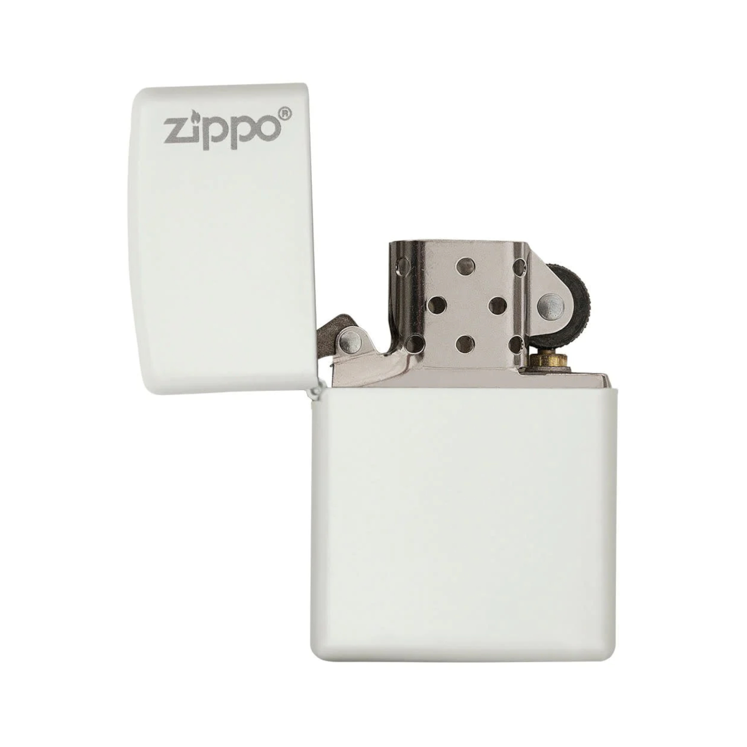 214ZL Zippo Classic White Matte Zippo Logo