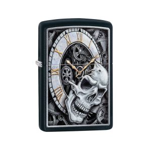 29854 Zippo Skull Clock
