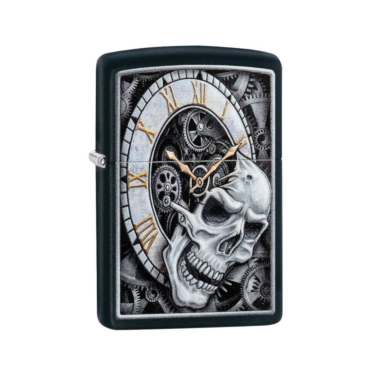29854 Zippo Skull Clock