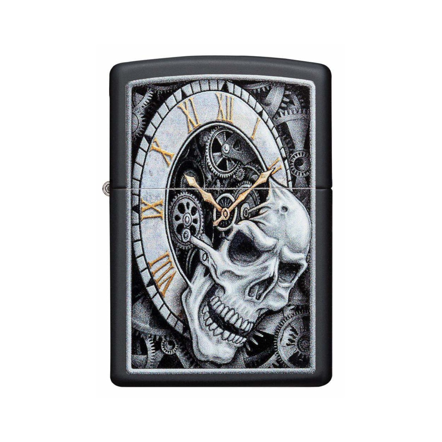 29854 Zippo Skull Clock