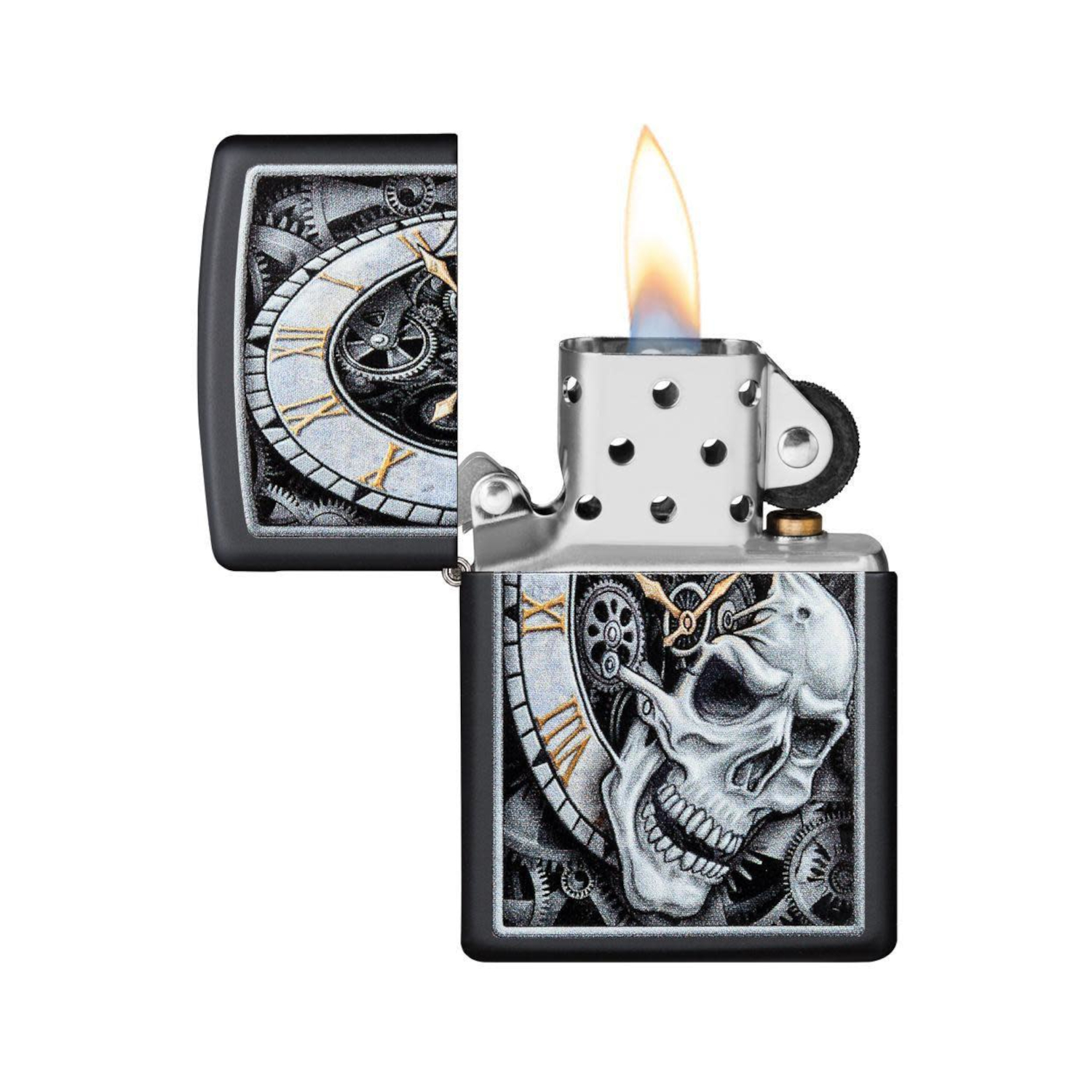 29854 Zippo Skull Clock
