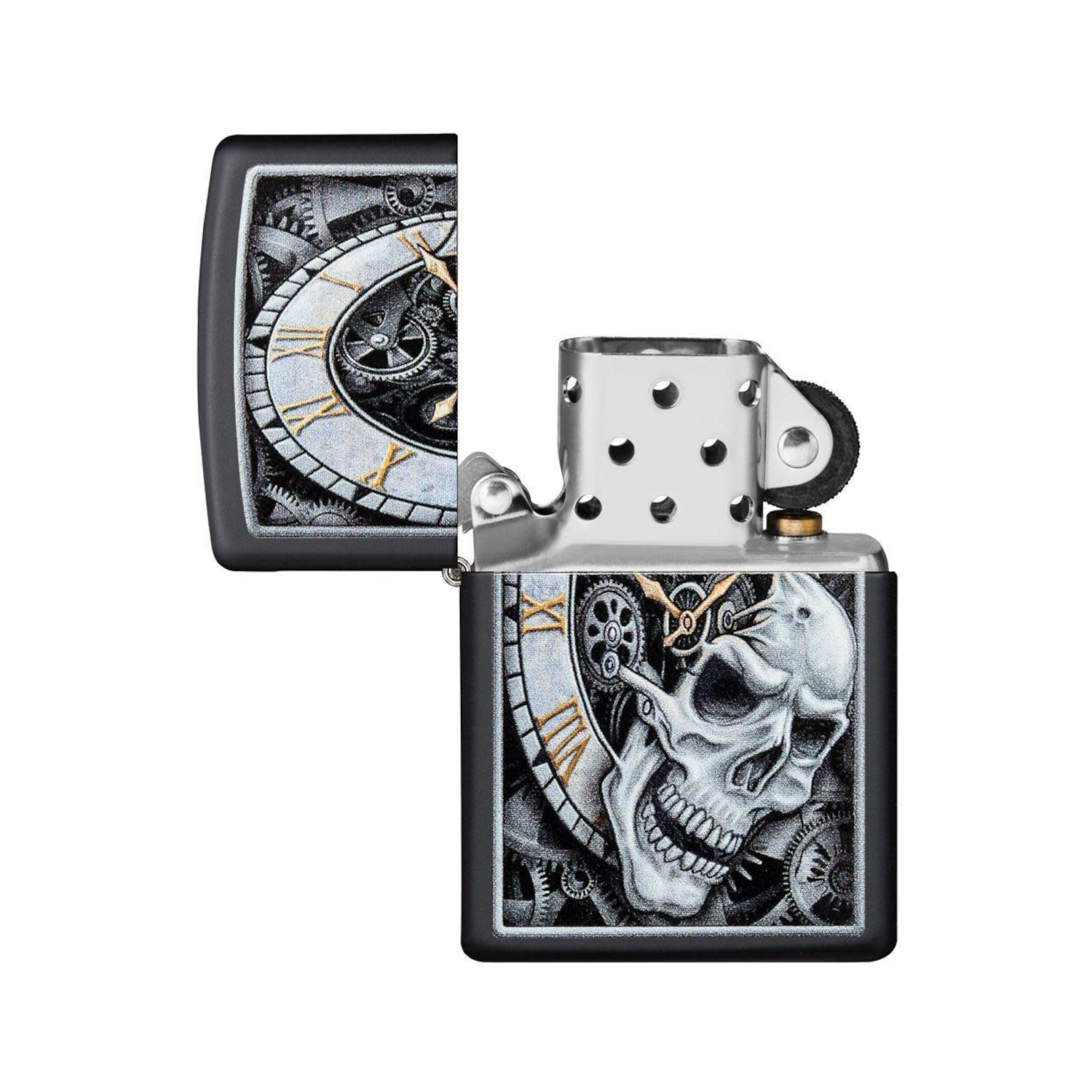 29854 Zippo Skull Clock