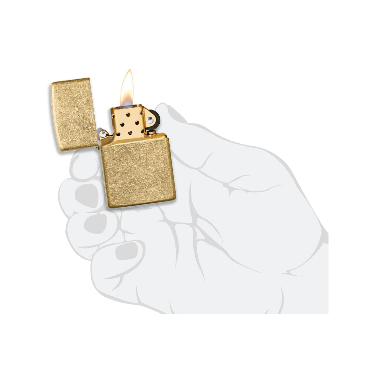 49477 Zippo Classic Tumbled Brass