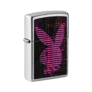 49524 Zippo Playboy Black & Pink Stripes