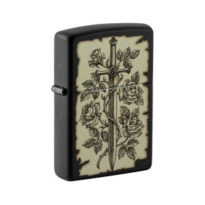 49965 Zippo Medieval Swords With Roses and Dragon