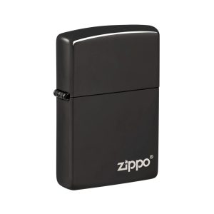 24756 Zippo High Polish Black Flame