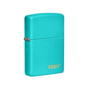 49454ZL Zippo Classic Flat Turquoise Logo