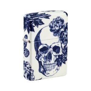 46037 Zippo Floral Skull