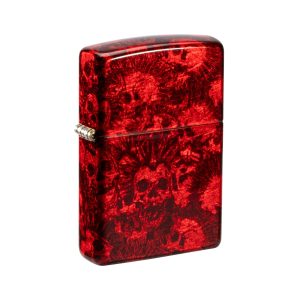 46094 Zippo Red Punk Skulls