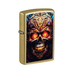 46715 Zippo Stained Glass Skull