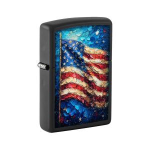 46718 Zippo Painted Flag