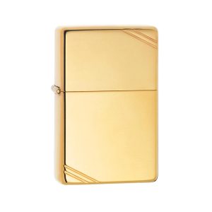 270 Zippo Vintage High Polish Brass Slashes