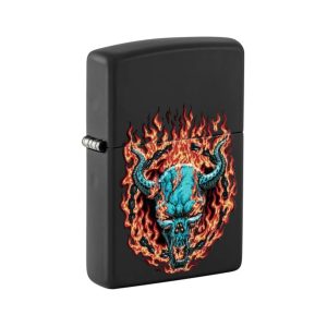 46113 Zippo Burning Devil Skull