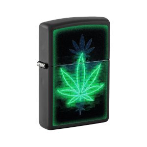 46266 Zippo Gleaming Weed Leaf