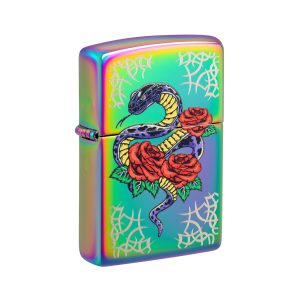 48395 Zippo Rose Snake Tattoo