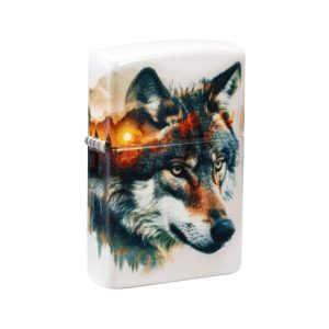 46866 Zippo Watercolor Wolf