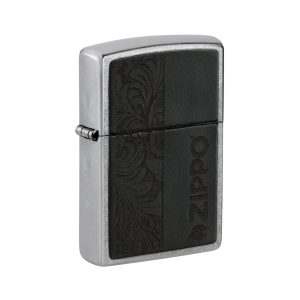 46919 Zippo Black Leather