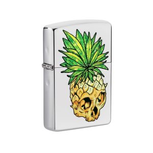 49241 Zippo Leaf Skull Pineapple