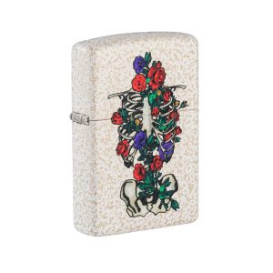 49252 Zippo Floral Skeleton