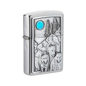 49295 Zippo Wolf Pack under Moon