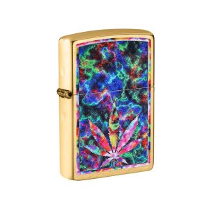 49398 Zippo Psychedelic Leaf Design