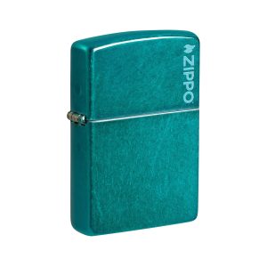 24004ZL Zippo Classic Candy Teal Zippo Logo