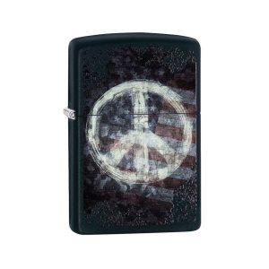 28864 Zippo Peace on Flag Design
