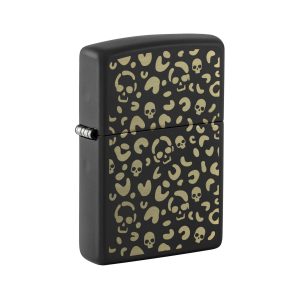 47001 Zippo Leopard Skulls Design