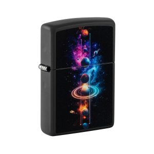 47073 Zippo Black Light Cosmos Design