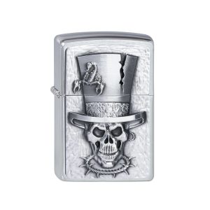 2001666 Zippo Skull Top Hat Emblem
