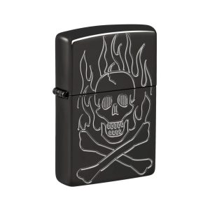 46930 Zippo Flaming Skull Design
