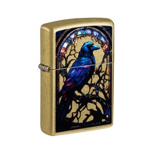 46946 Zippo Stained Glass Raven Design