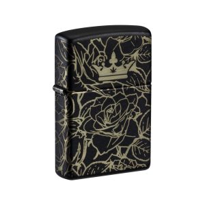 47107 Zippo Queen of Bud Dark Roses Design